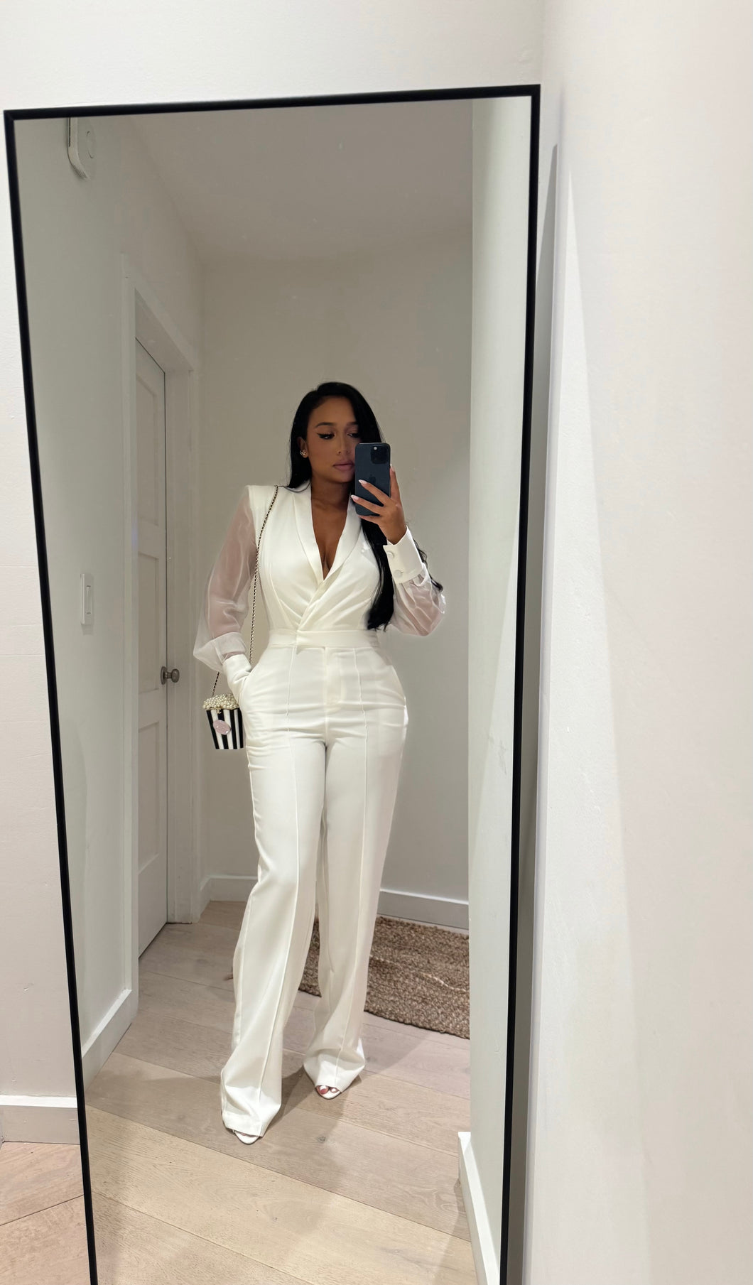 All White Party Romper