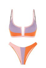 Load image into Gallery viewer, Dubai Creamsicle Colourblock Swimsuit
