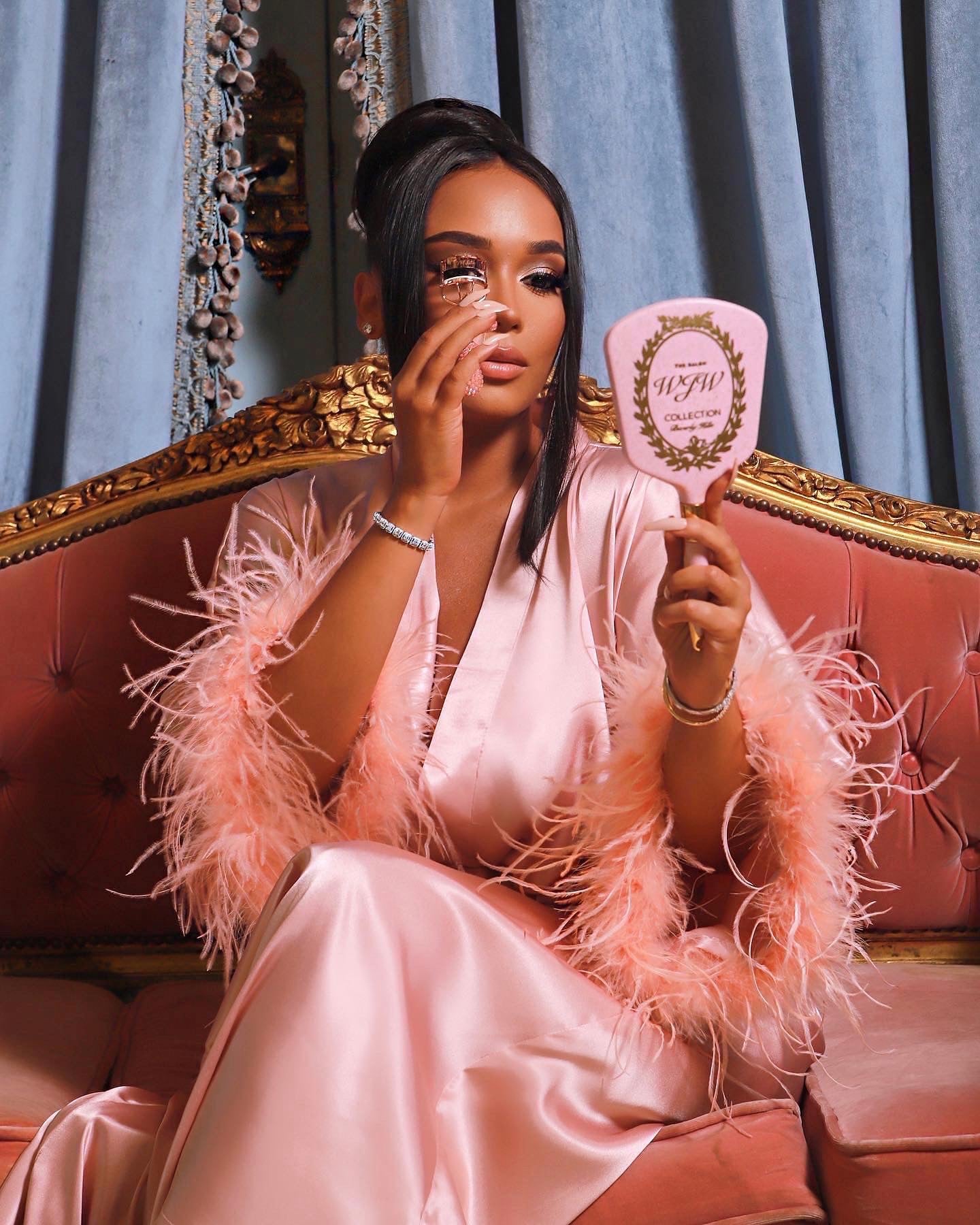 Word Glam Robe Rose Glam Robe – WJW